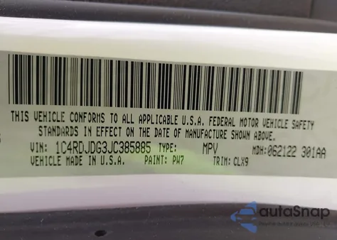 2018 Dodge Durango Gt Awd from USA, damaged, VIN 1C4RDJDG3JC385885